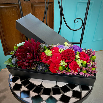 flowerbox -dahlia&rose-